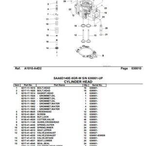 Komatsu D155A-6 Bulldozer Parts Manual