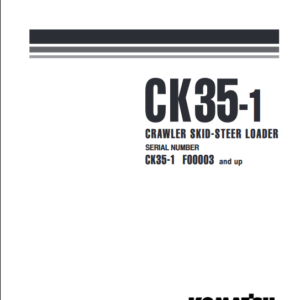 Komatsu Komatsu CK35-1 Crawler Skid Steer Loader Workshop Manual
